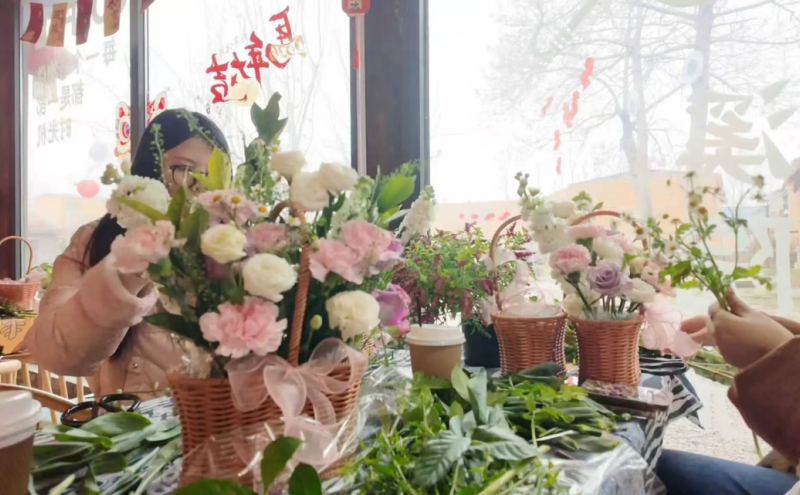 仙台镇纪念“三八”妇女节花艺活动