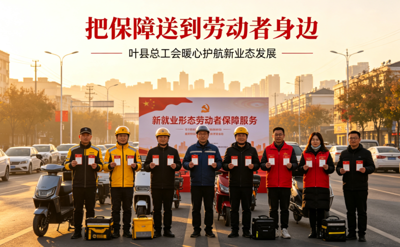 叶县总工会为新业态劳动者缴专项意外险